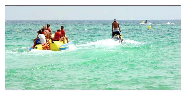 Views of the pool and sugar white sand beaches.