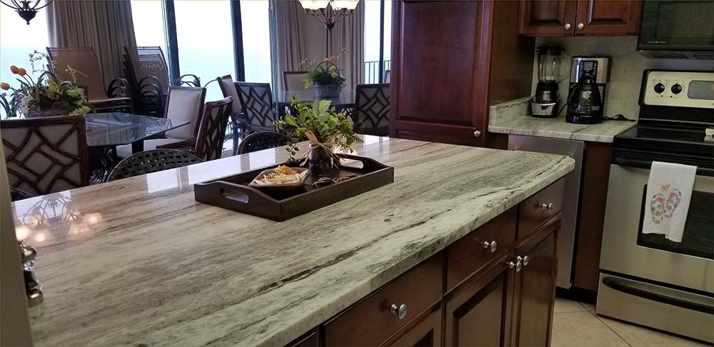 Fully equipped kitchen with all granite countertops.