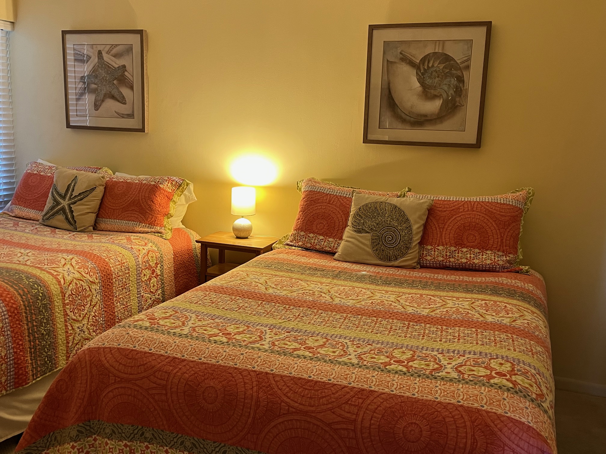 The master bedroom features a king sized bedroom with private balcony.