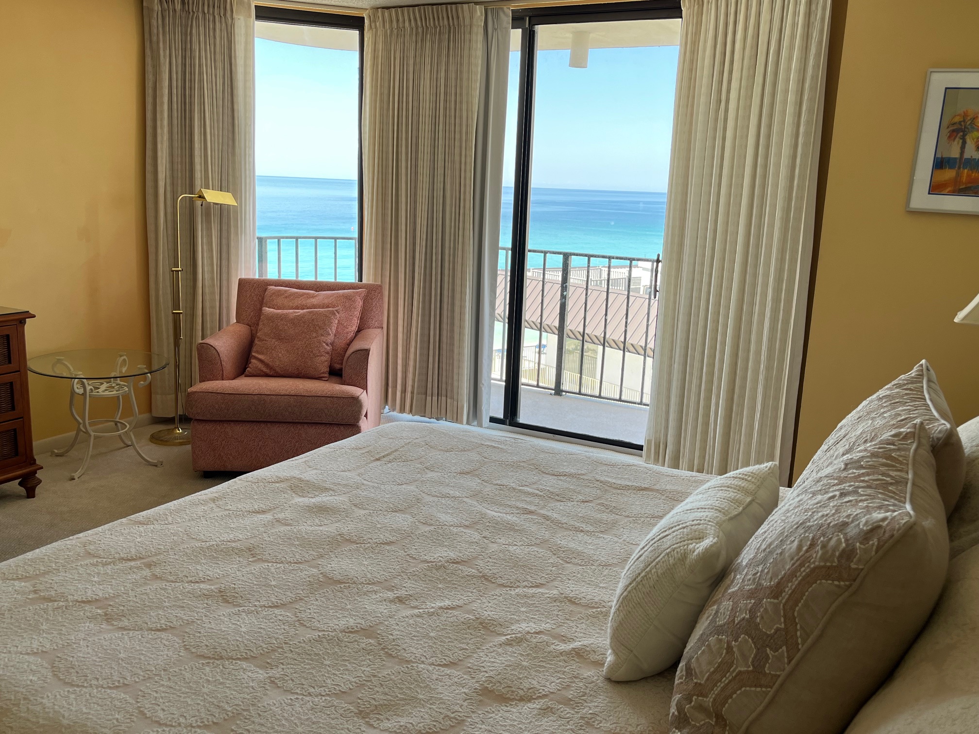Master bedroom features an en-suite bathroom with twin sinks and countertops.