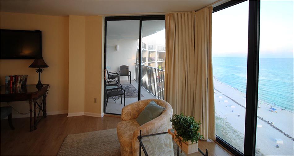 Downstairs private balcony, accessed from both living areas and master bedroom.